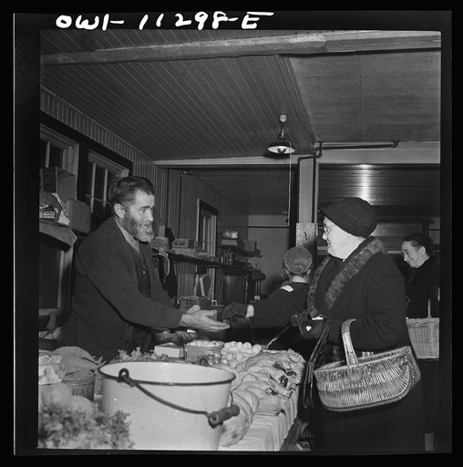 Lititz, Pennsylvania. Mennonites at the farmers' market