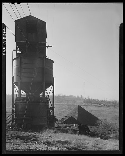 Untitled photo, possibly related to: Pittsburgh, Pennsylvania (vicinity). Montour no. 4 mine of the Pittsburgh Coal Company. Tipple and slate conveyor