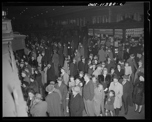 Untitled photo, possibly related to: Washington, D.C. Ticket office and information desk at the Union Station