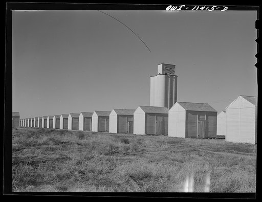 Untitled photo, possibly related to: Texhoma, Texas. Wheat storage in the Texas Panhandle