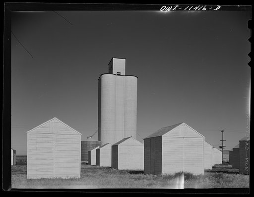 Untitled photo, possibly related to: Texhoma, Texas. Wheat storage in the Texas Panhandle
