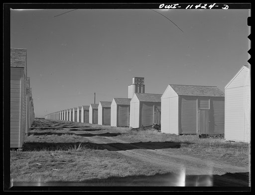 Texhoma, Texas. Wheat storage in the Texas Panhandle