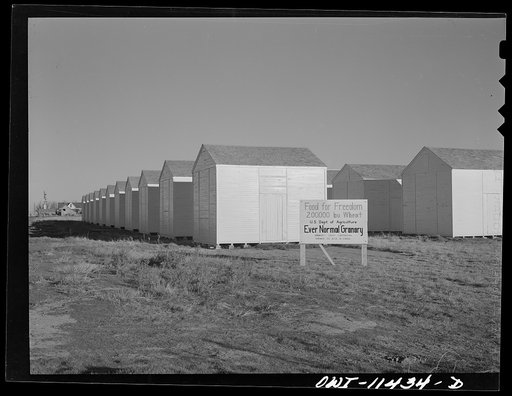 Stratford, Texas. Wheat storage in the Texas Panhandle