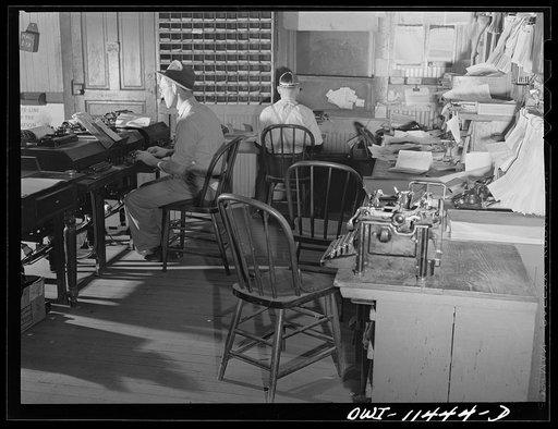 Amarillo, Texas. Yardmaster's office at the Santa Fe Railroad