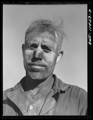 Sunray, Texas. Worker at a carbon black plant worker