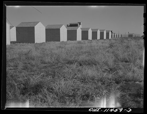 Untitled photo, possibly related to: Texhoma, Texas. Wheat storage in the Texas Panhandle