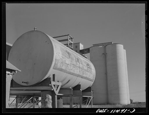 Stratford, Texas. Oil and wheat storage in the Panhandle
