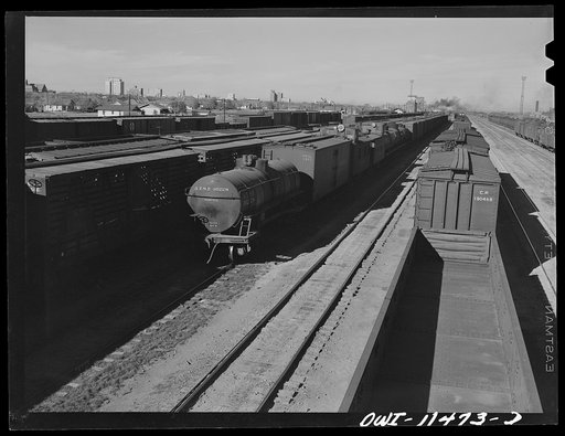 Amarillo, Texas. Sante Fe Railroad yards