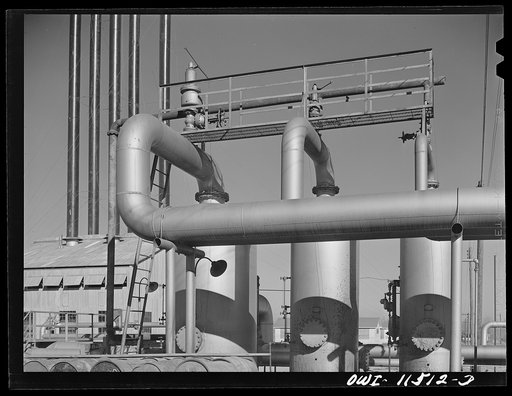 Phillips refinery. Borger, Texas. Separator tanks