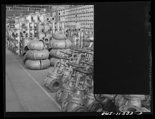 Untitled photo, possibly related to: Phillips refinery. Borger, Texas. Warehouse