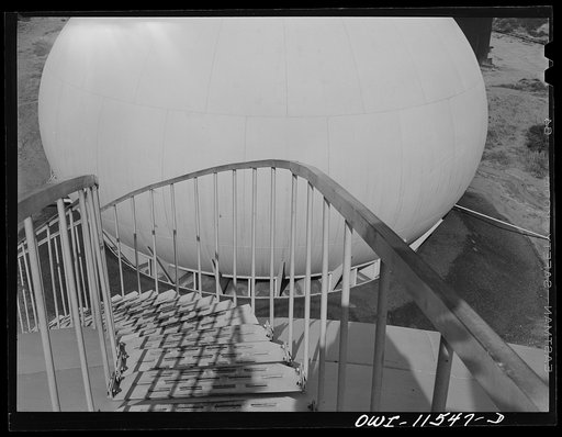 Phillips gasoline plant. Borger, Texas. High-pressure storage tank