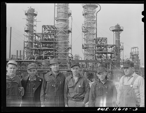 Borger, Texas. Workers at Phillips refinery