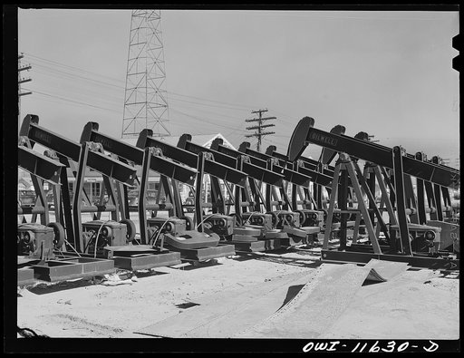 Borger, Texas. Pumps for oil wells