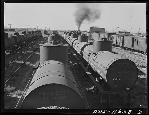 Borger, Texas. Railroad yards