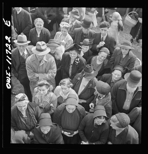 Lititz, Pennsylvania. Bidders at a public sale