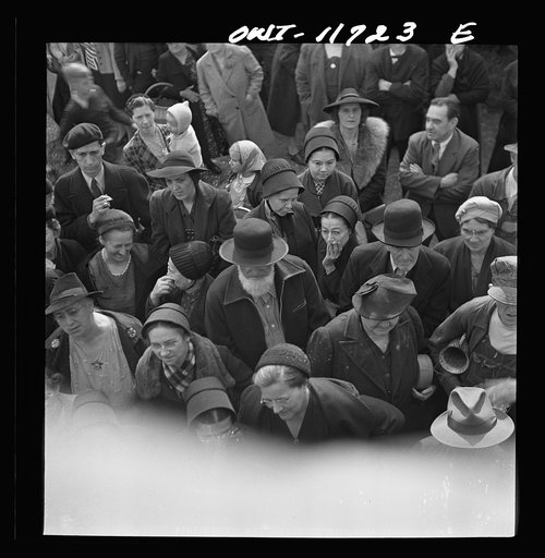 Lititz, Pennsylvania. Bidders at a public sale