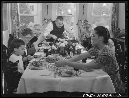 Neffsville, Pennsylvania. Thanksgiving dinner at the house of Earle Landis