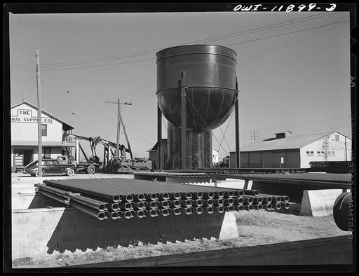 Untitled photo, possibly related to: Odessa, Texas. Oil well supply company