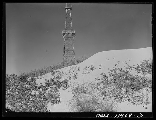 Andrews County, Texas. Oil well in sand hills country
