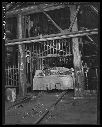 Pittsburgh, Pennsylvania (vicinity). Montour no. 4 mine of the Pittsburgh Coal Company. Loaded coal car in the tipple