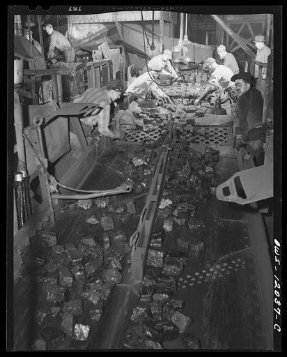 Untitled photo, possibly related to: Pittsburgh, Pennsylvania (vicinity). Champion no. 1 coal cleaning plant. Picking slate from coal
