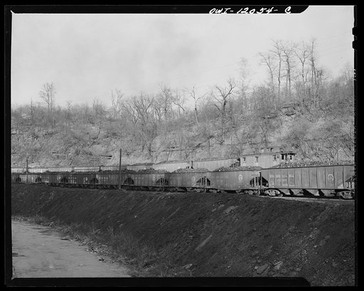 Pittsburgh, Pennsylvania (vicinity). Champion no. 1 coal cleaning plant. Coal cars which are enroute to the cleaning plant