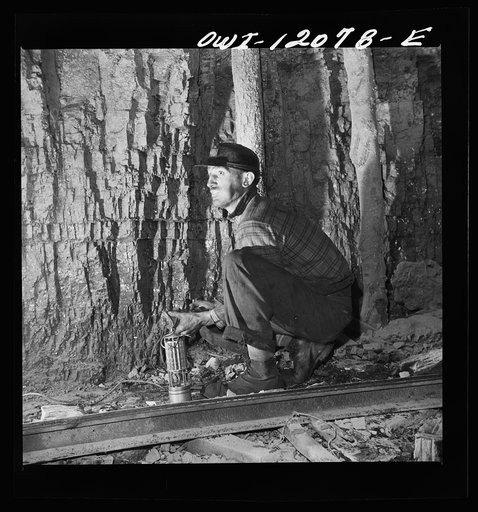 Pittsburgh, Pennsylvania (vicinity). Montour no. 4 mine of the Pittsburgh Coal Company. Firing a blast of dynamite