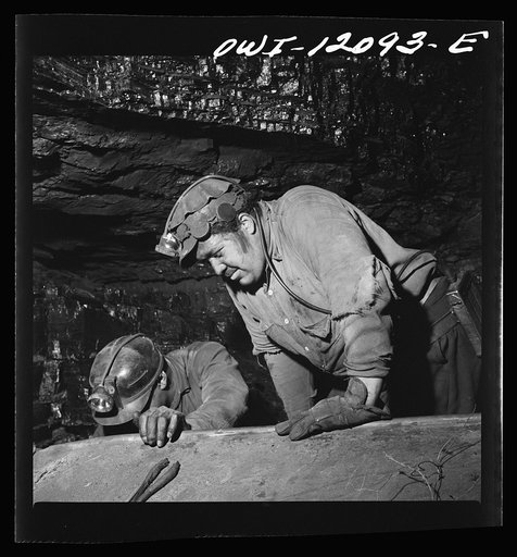 Pittsburgh, Pennsylvania (vicinity). Montour no. 4 mine of the Pittsburgh Coal Company. Mechanics repairing equipment in the mine