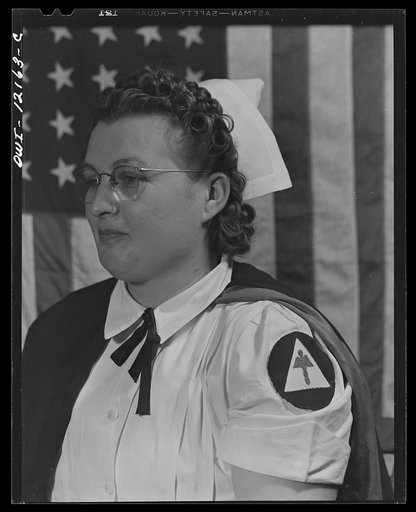 Untitled photo, possibly related to: Pittsburgh, Pennsylvania (vicinity). Montour no. 4 mine of the Pittsburgh Coal Company. Miner's wife, who is an Office of Civilian Defense first aid nurse