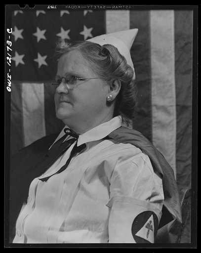 Pittsburgh, Pennsylvania (vicinity). Montour no. 4 mine of the Pittsburgh Coal Company. Miner's wife, a member of the Office of Civilian Defense first aid group