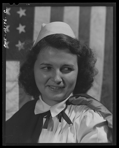 Pittsburgh, Pennsylvania (vicinity). Montour no. 4 mine of the Pittsburgh Coal Company. Miner's wife, a member of the Office of Civilian Defense first aid group