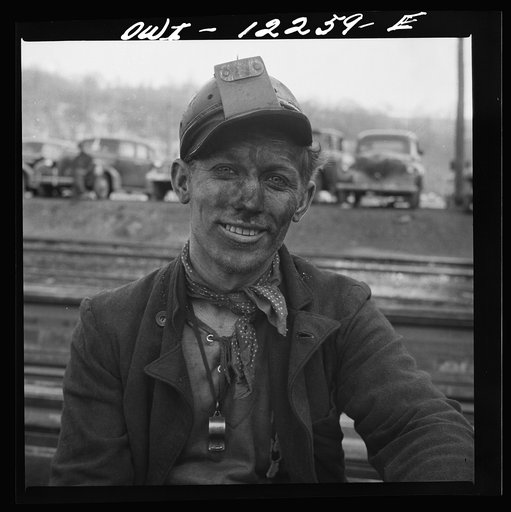 Pittsburgh, Pennsylvania (vicinity). Montour no. 4 mine of the Pittsburgh Coal Company. Coal miner at end of the day's work