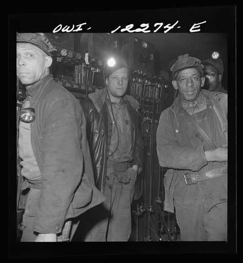 Pittsburgh, Pennsylvania (vicinity). Montour no. 4 mine of the Pittsburgh Coal Company. Miners getting their head and safety lamps