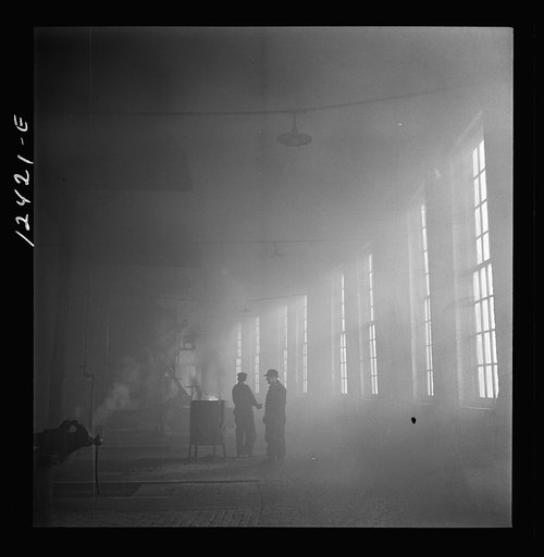 Chicago, Illinois. In the roundhouse at a Chicago and Northwestern Railroad yard