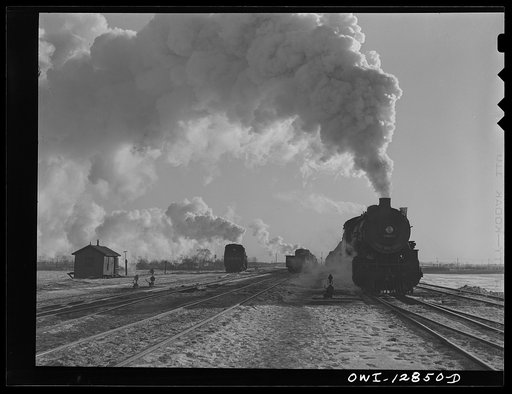 Chicago, Illinois. One of the classification yards at a Chicago and Northwestern Railroad yard