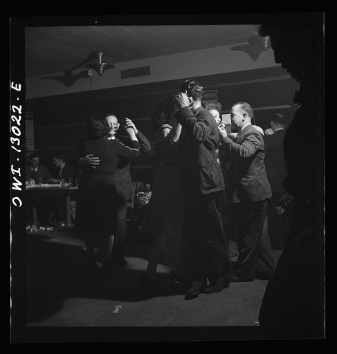 Untitled photo, possibly related to: New York, New York. Merchant seamen's Christmas party at the Andrew Feruseth Club on Christmas Day. Dancing with hostesses
