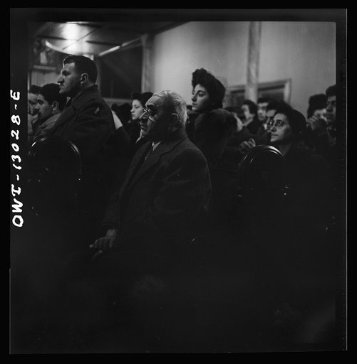 New York, New York. Midnight mass on Christmas Eve at Saint Dominick's church in an Italian-American neighborhood