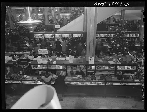 New York, New York. R. H. Macy and Company department store during the week before Christmas