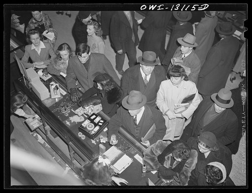 New York, New York. R. H. Macy and Company department store during the week before Christmas