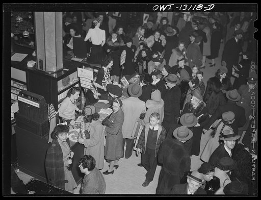 Untitled photo, possibly related to: New York, New York. R. H. Macy and Company department store during the week before Christmas