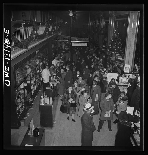 New York, New York. R. H. Macy and Company department store during the week before Christmas