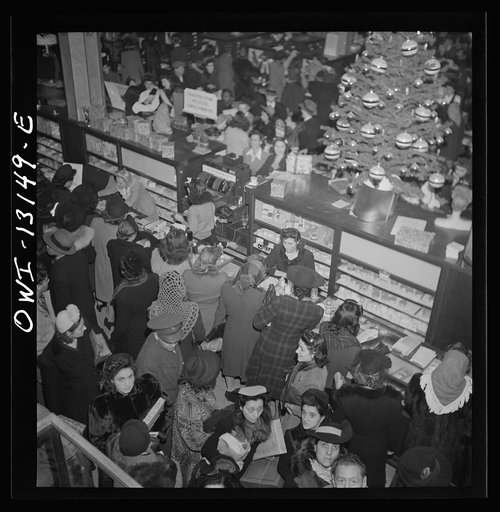 New York, New York. R. H. Macy and Company department store during the week before Christmas