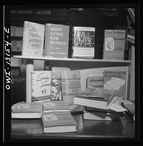 New York, New York. R. H. Macy and Company department store during the week before Christmas, in the book department