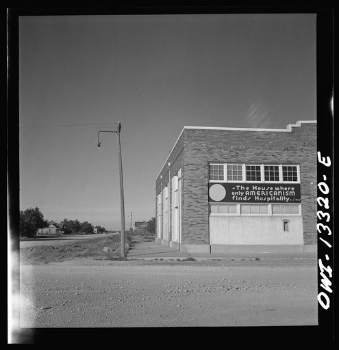 Untitled photo, possibly related to: Miscellaneous lot of photographs by Barbara Wright. New Mexico. Clayton, New Mexico. American Legion hall