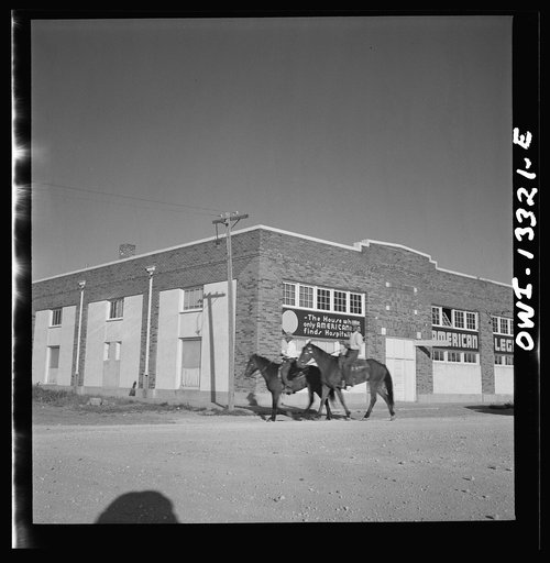 Untitled photo, possibly related to: Miscellaneous lot of photographs by Barbara Wright. New Mexico. Clayton, New Mexico. American Legion hall
