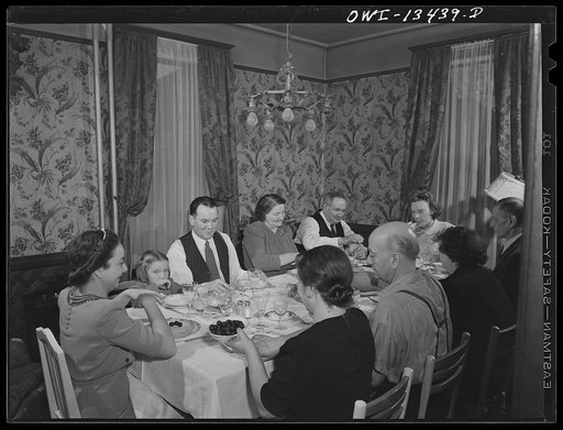 New York, New York. Sunday dinner in the Martinetti home. He is a restaurant owner who lives in the Bronx. He is one of three partners in a restaurant, it is on lower Fifth Avenue, which caters to businessmen