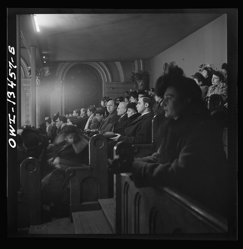 New York, New York. Midnight mass on Christmas Eve in Saint Dominick's church on Sullivan Street