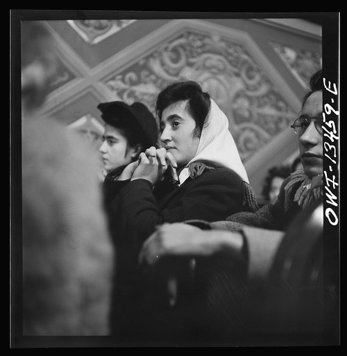 Untitled photo, possibly related to: New York, New York. Midnight mass on Christmas Eve in Saint Dominick's church on Sullivan Street