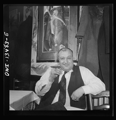 New York, New York. Jo Levy, Jewish-Turkish-American owner of a nightclub on Allen Street