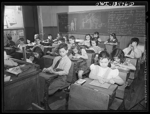 New York, New York. Italian-Americans in fourth grade at Public School Eight